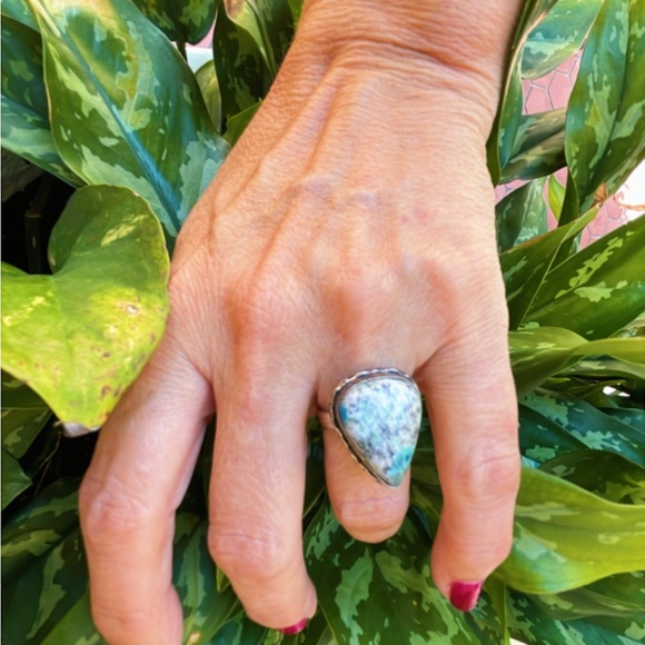 NWT 925 Sterling silver plated Woman green Ring Size 7 - Picture 10 of 17